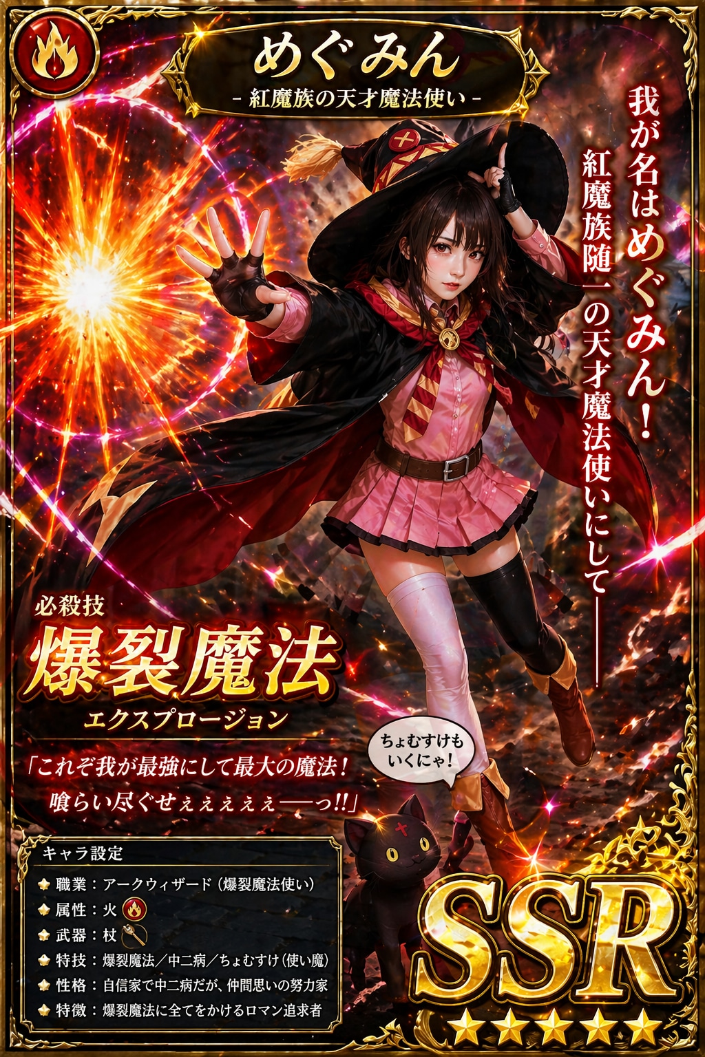 SSR　めぐみん　エクスプロージョンｗ　コスプレイヤー