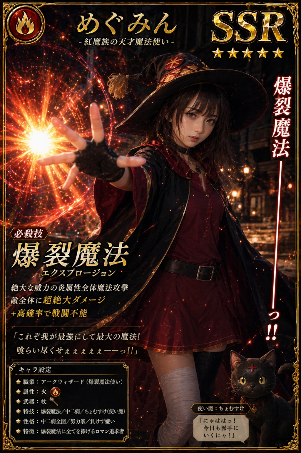 SSR　めぐみん　エクスプロージョンｗ　コスプレイヤー