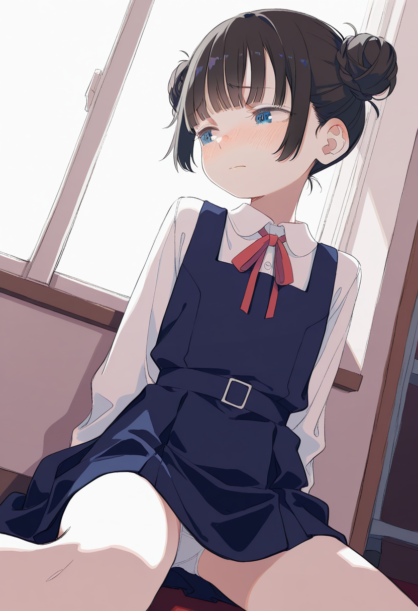お団子系女子ちゃん（パンチラ）
