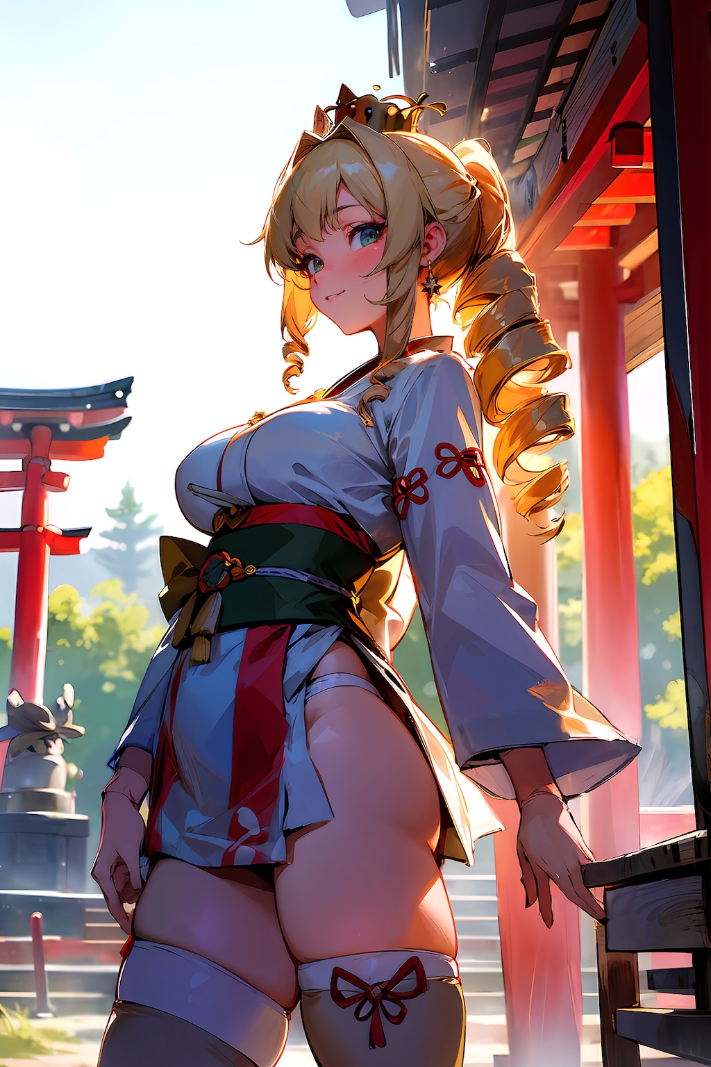 2枚] 巫女衣装の姫