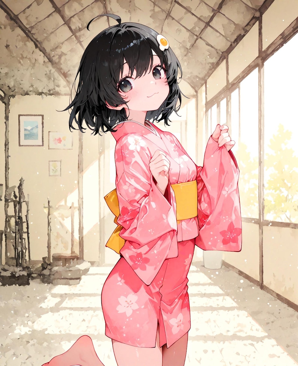 いつも着物の少女