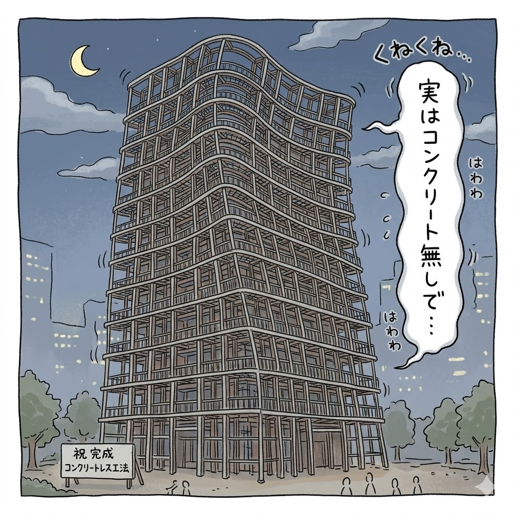 鉄筋コンクリートのタワマン(コンクリート抜き)