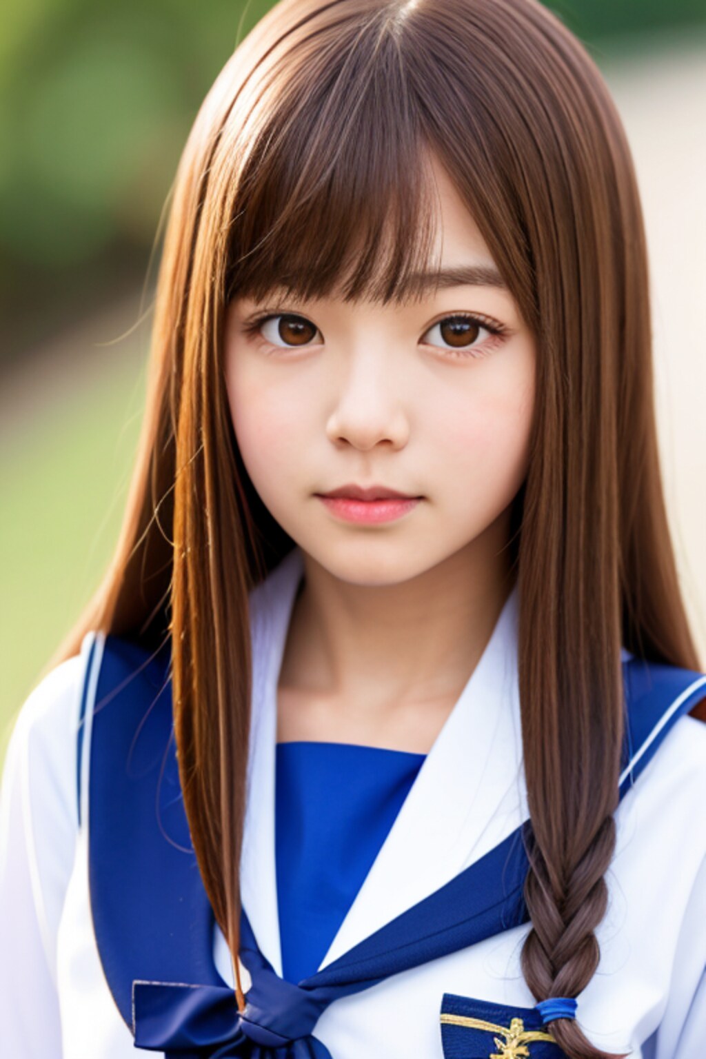 かわいいセーラー服の女の子