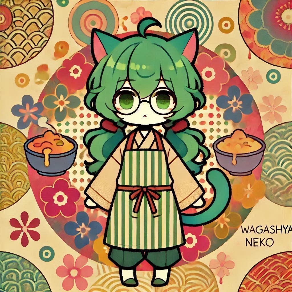 [ステッカー風]和菓子屋ねこ