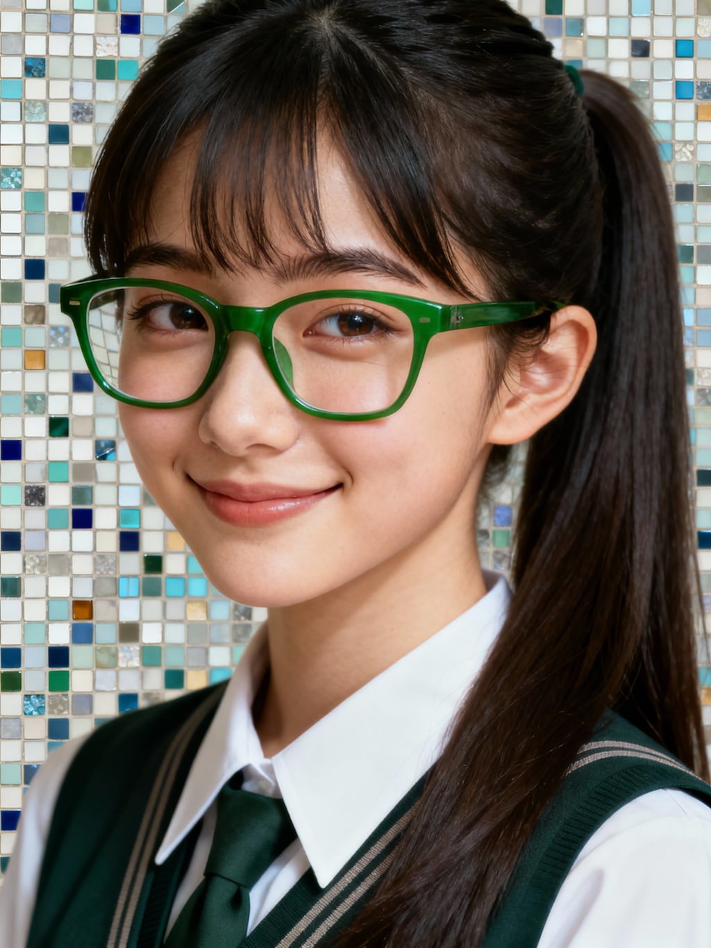 ポニーテール女子高校生