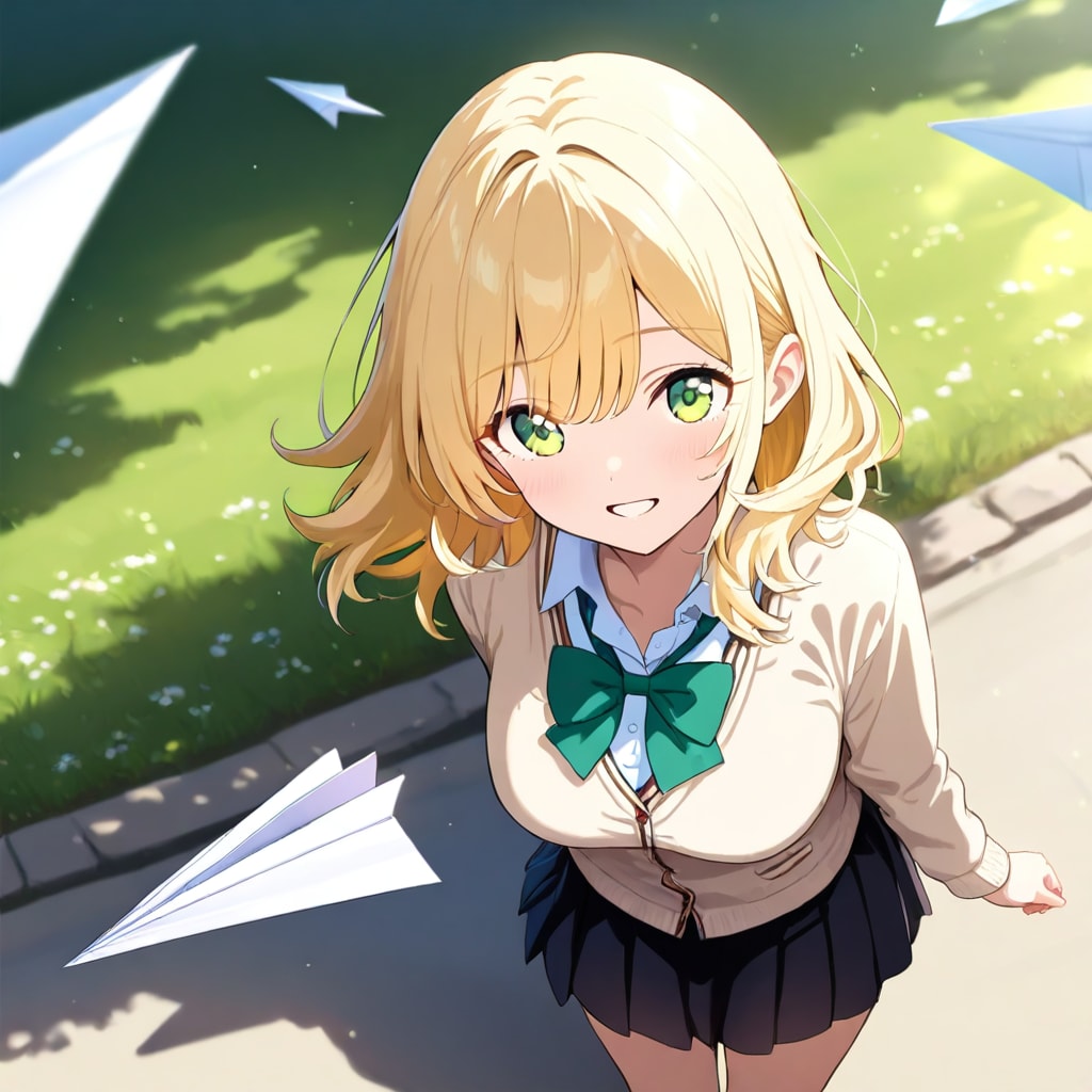 紙飛行機と沙也ちゃん