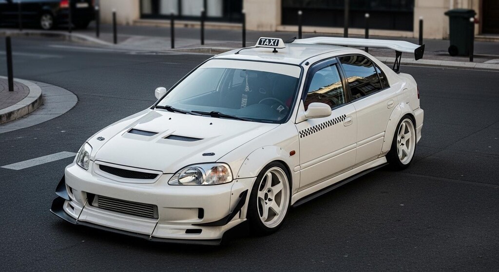 シビックフェリオ　EKタクシーのドリ車