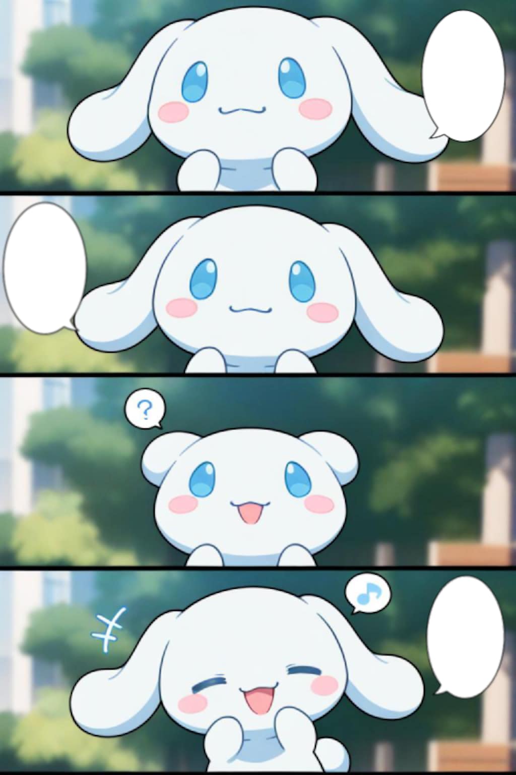 シナモロール　漫画風