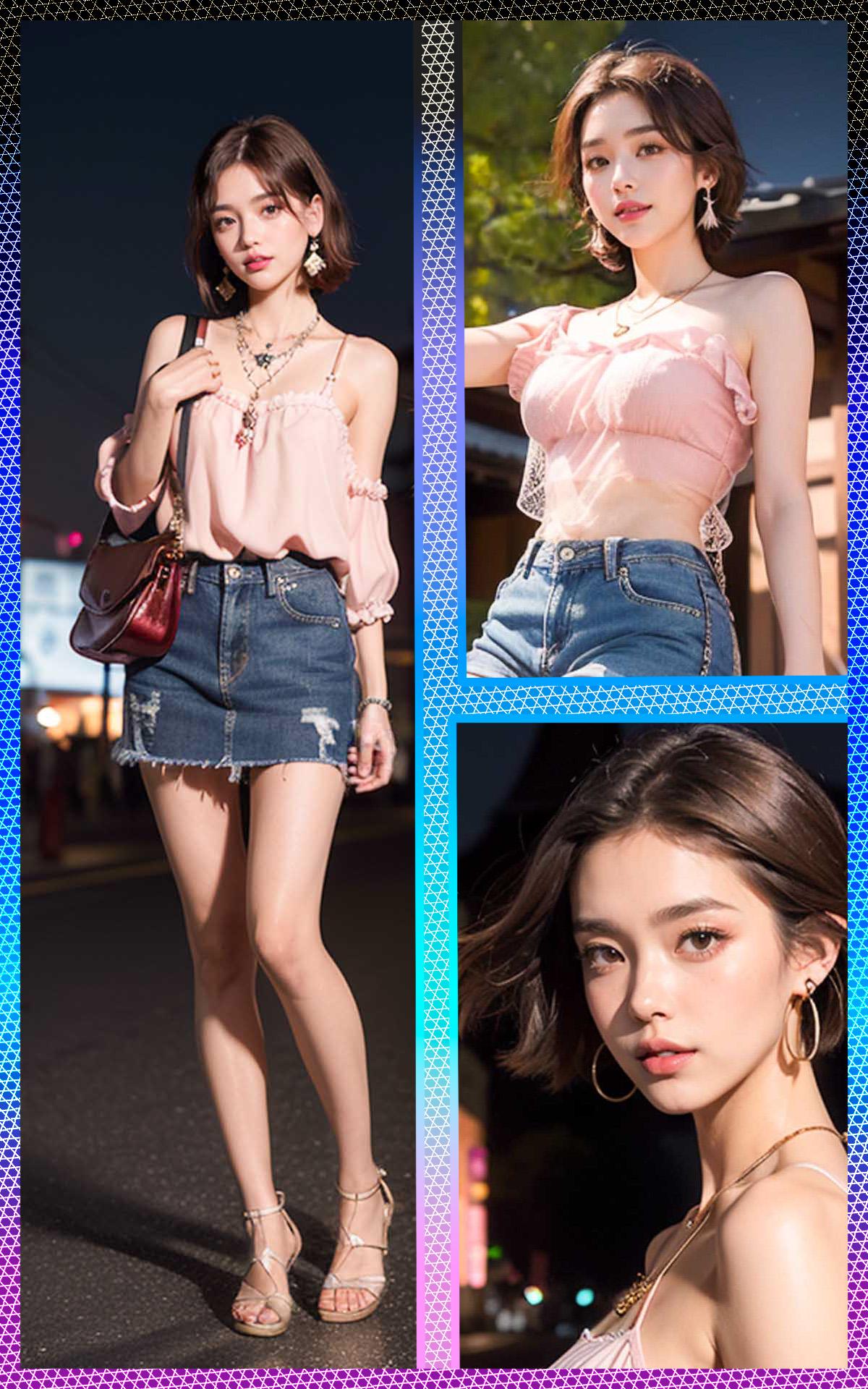 jk私服デート　夜