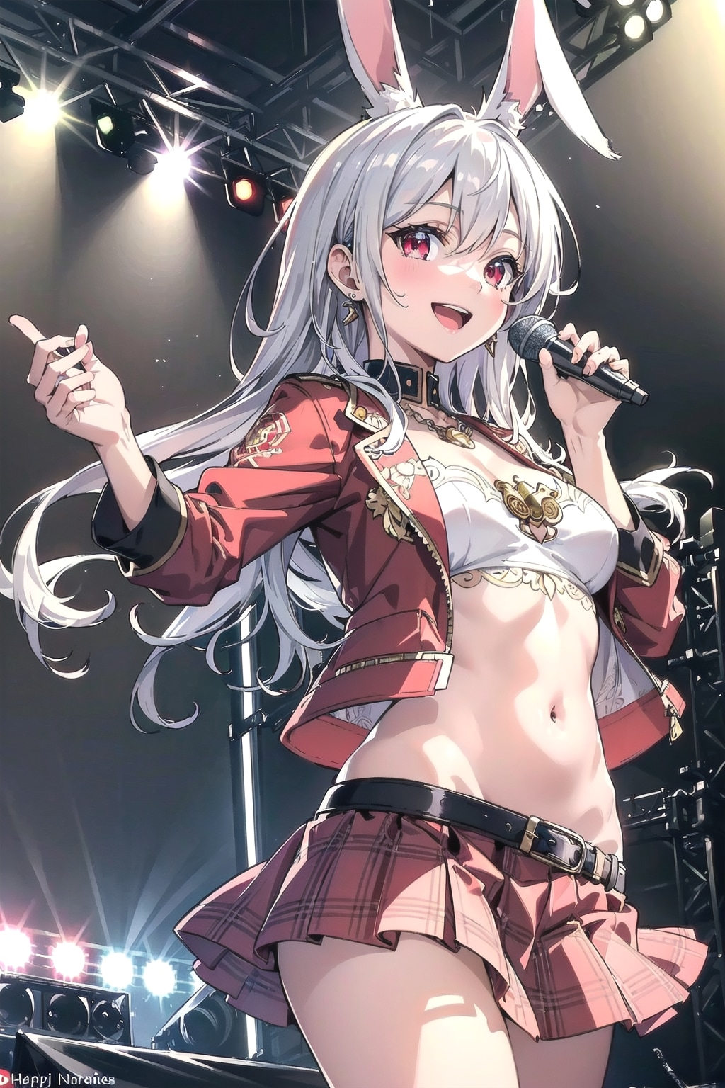 赤色アイドルなのです🎤🐰🎶 | の人気AIイラスト・グラビア