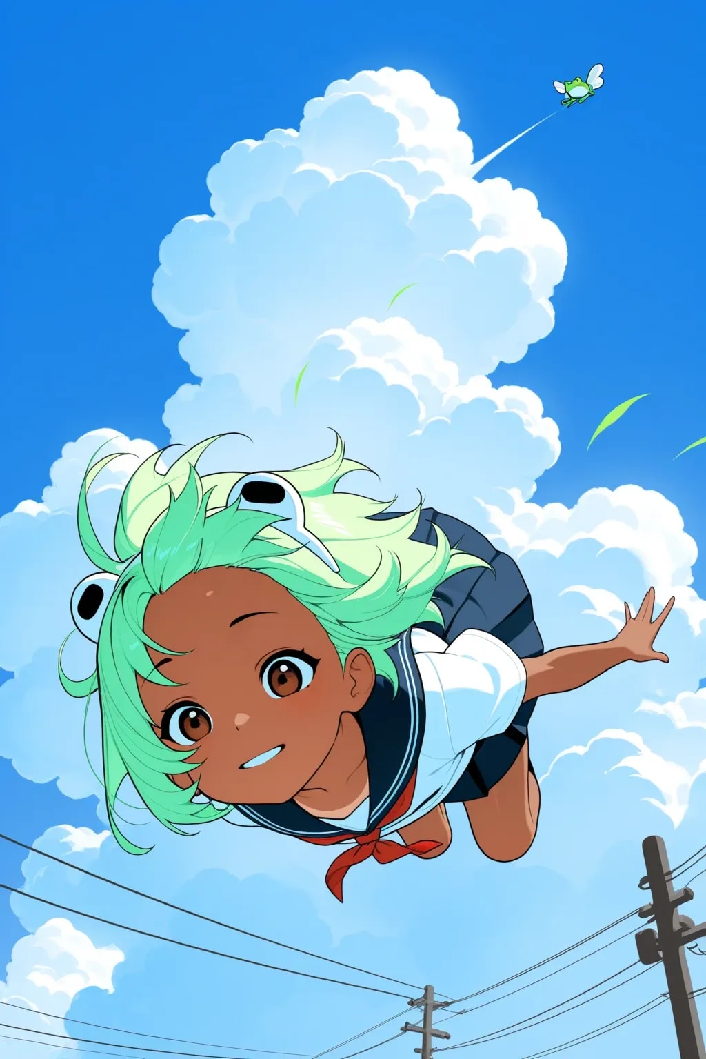 空飛ぶ少女