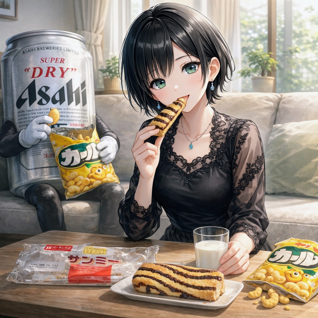 サンミーを食べる藍音ちゃん