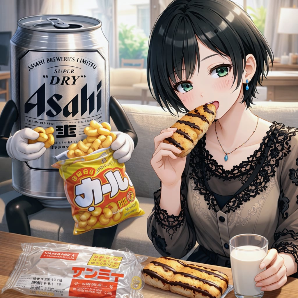 サンミーを食べる藍音ちゃん