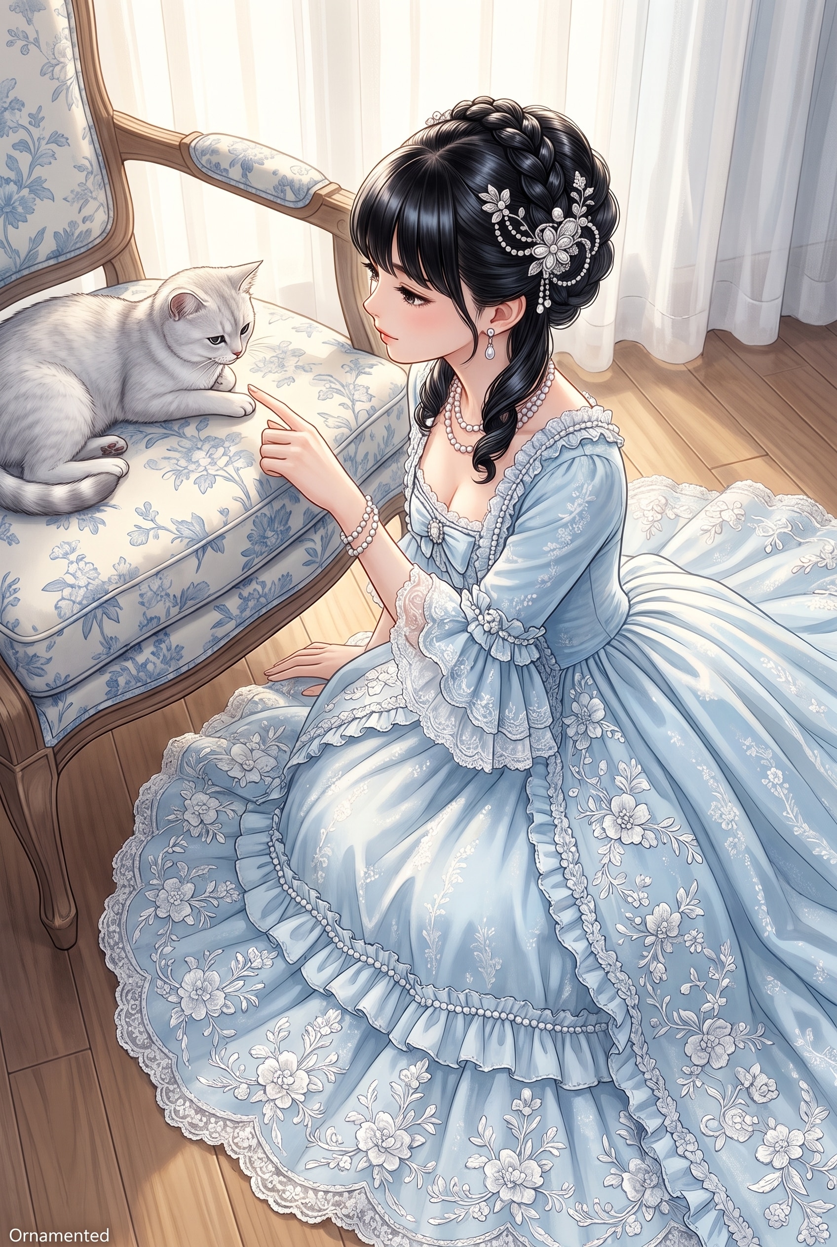 碧華舞姫と銀猫 | の人気AIイラスト・グラビア