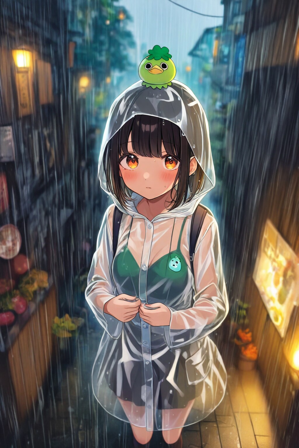 河童、オカッパ、雨合羽 | の人気AIイラスト・グラビア