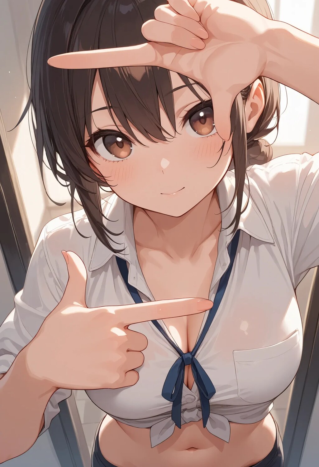 スマホ画角なら(指フレームに挑戦)