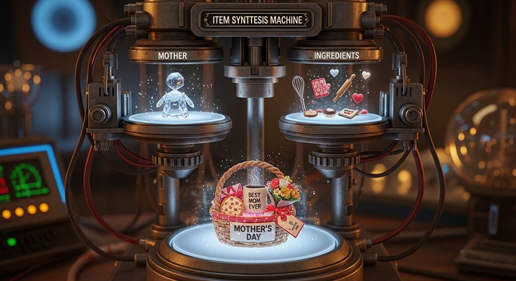 お母さん(後半はお姉ちゃん)＋食材を合成