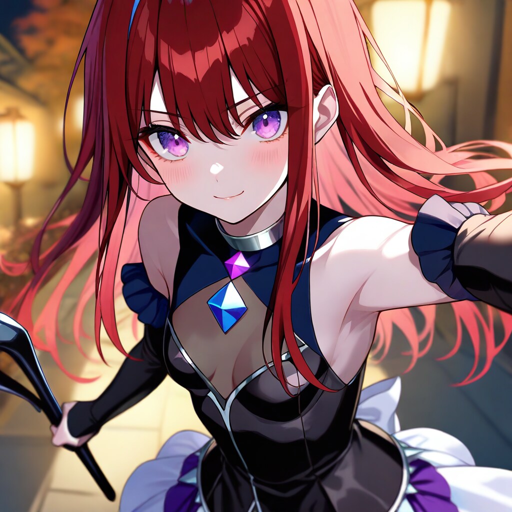 キメ顔を自撮りしてる魔法少女