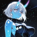 光るツノの宇宙お姉さん 2枚目