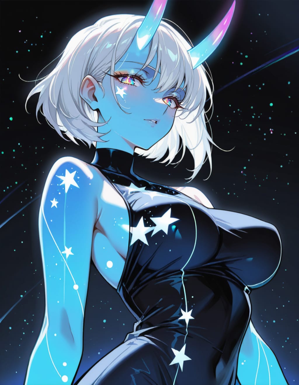 光るツノの宇宙お姉さん