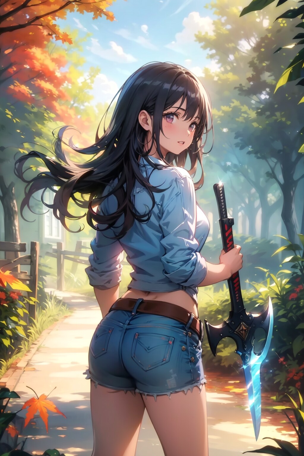 警戒する女戦士