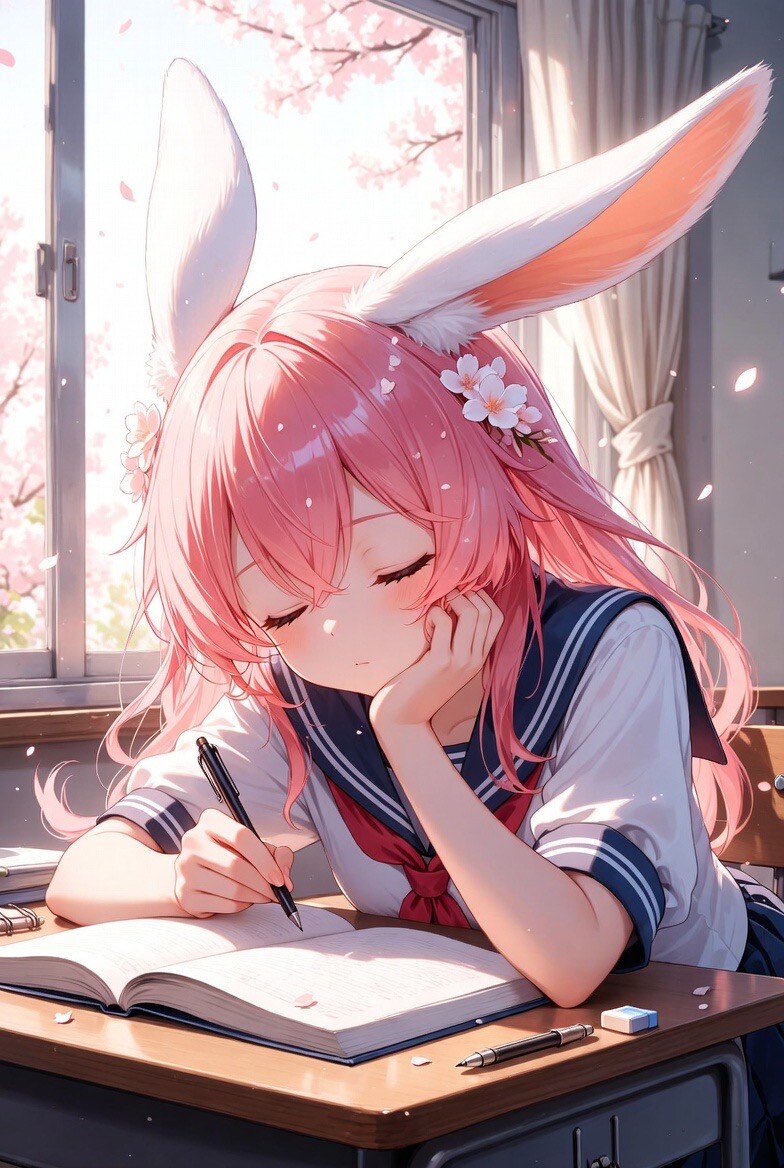 春ウサギ×うたた寝
