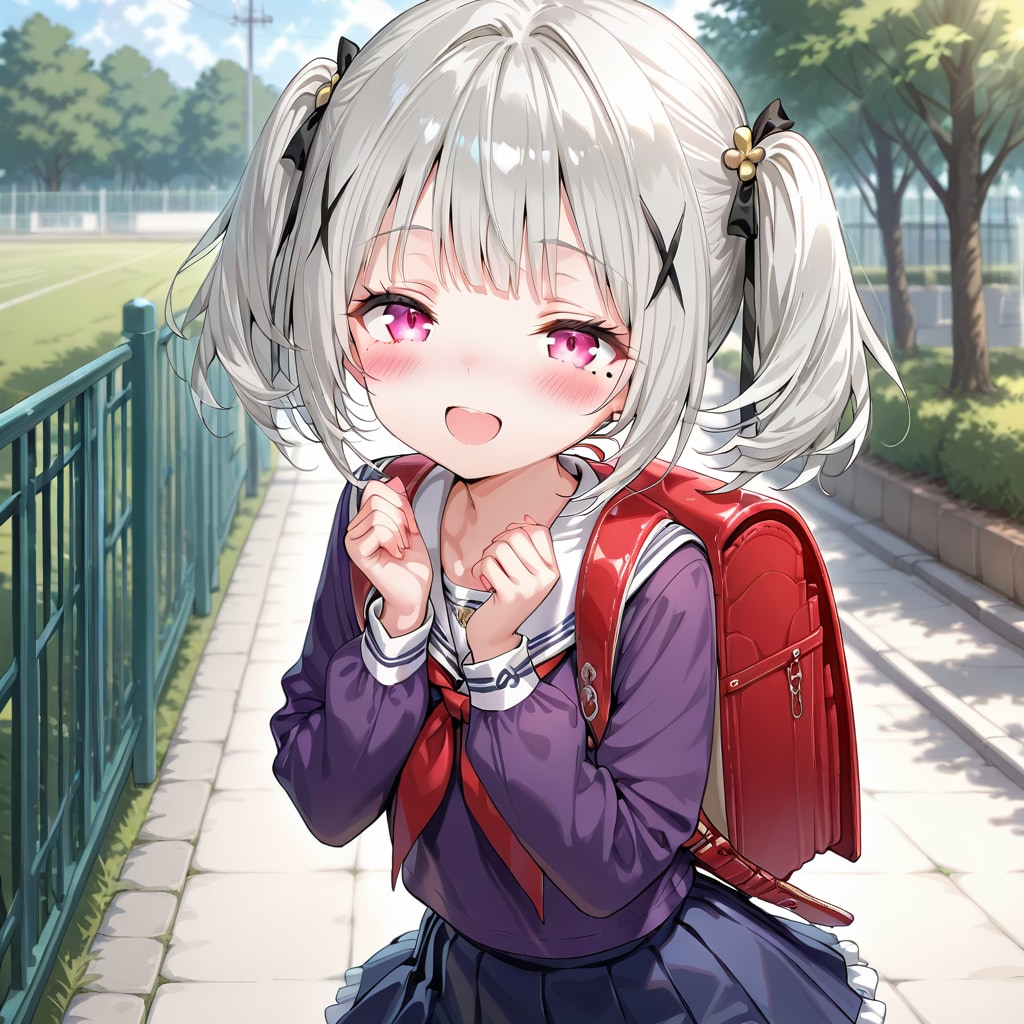 入学したての銀髪の子