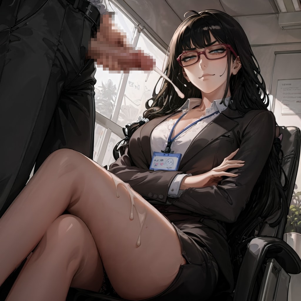 女部長の眼前でオナニー