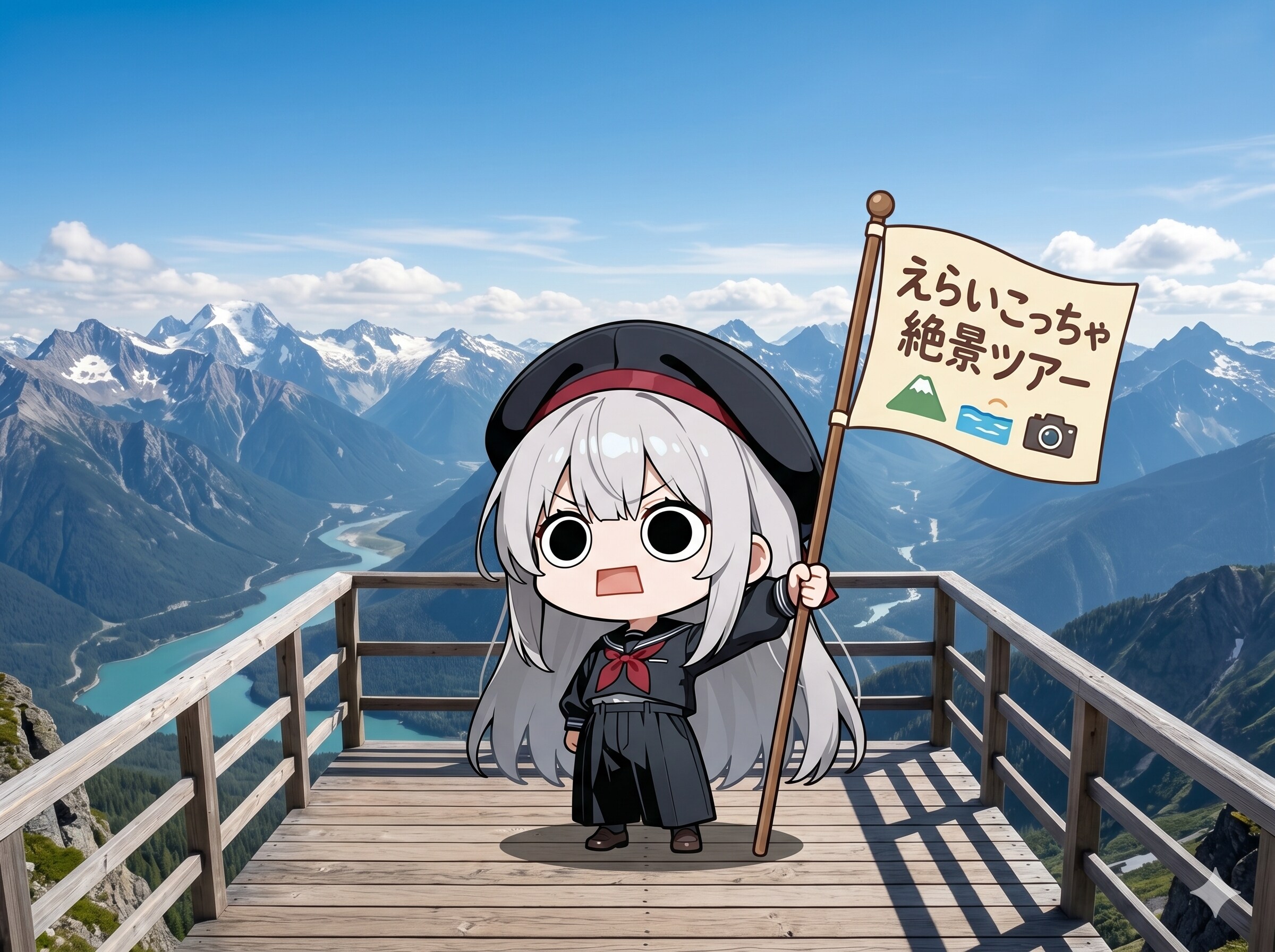 絶景ツアーえらいこっちゃ嬢 | の人気AIイラスト・グラビア