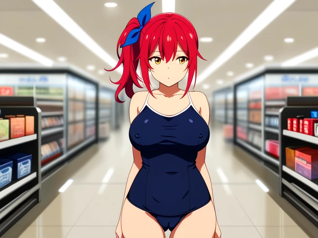 赤毛ちゃん　スク水ショッピングin seaART