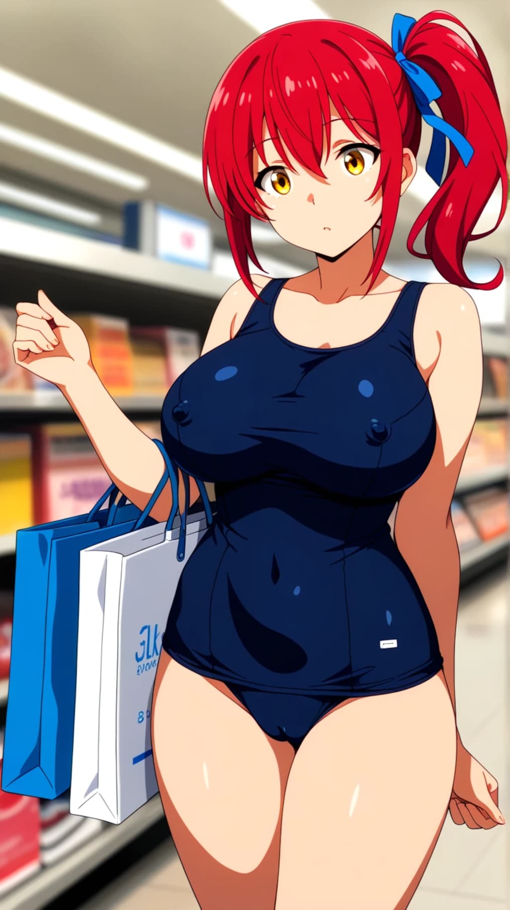 赤毛ちゃん　スク水ショッピングin seaART