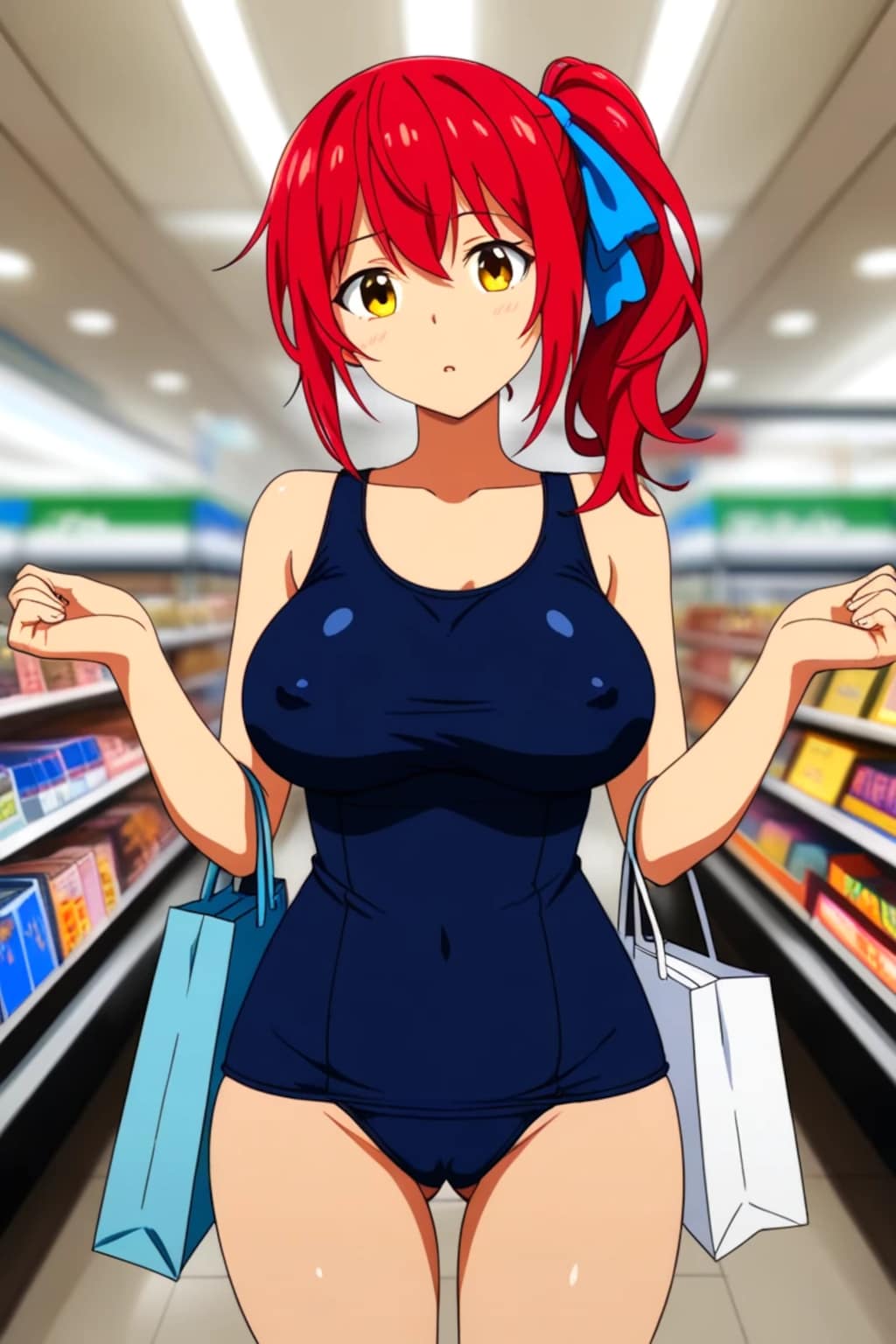 赤毛ちゃん　スク水ショッピングin seaART