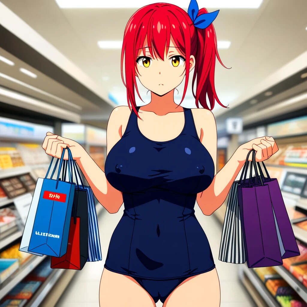 赤毛ちゃん　スク水ショッピングin seaART