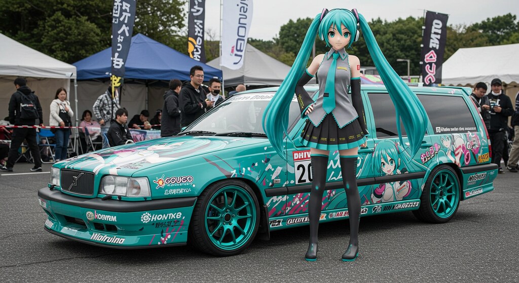 初音ミクとボルボ850エステート
