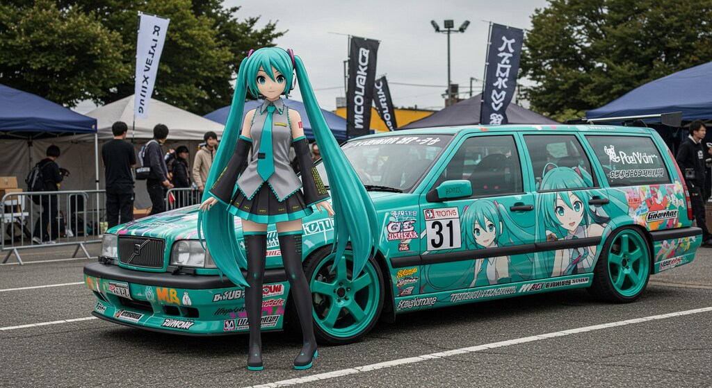 初音ミクとボルボ850エステート