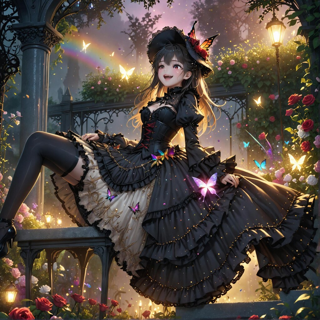 いろんな表情のゴスロリ娘