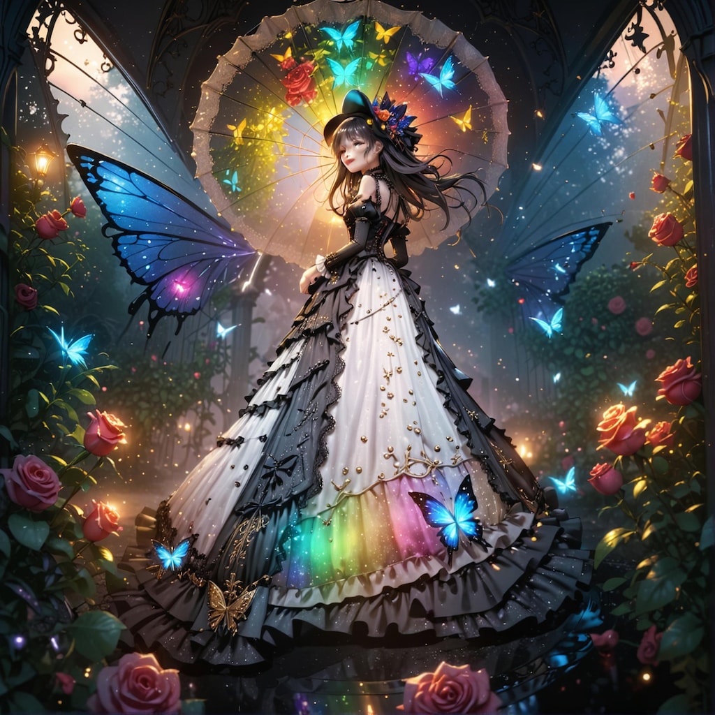 いろんな表情のゴスロリ娘