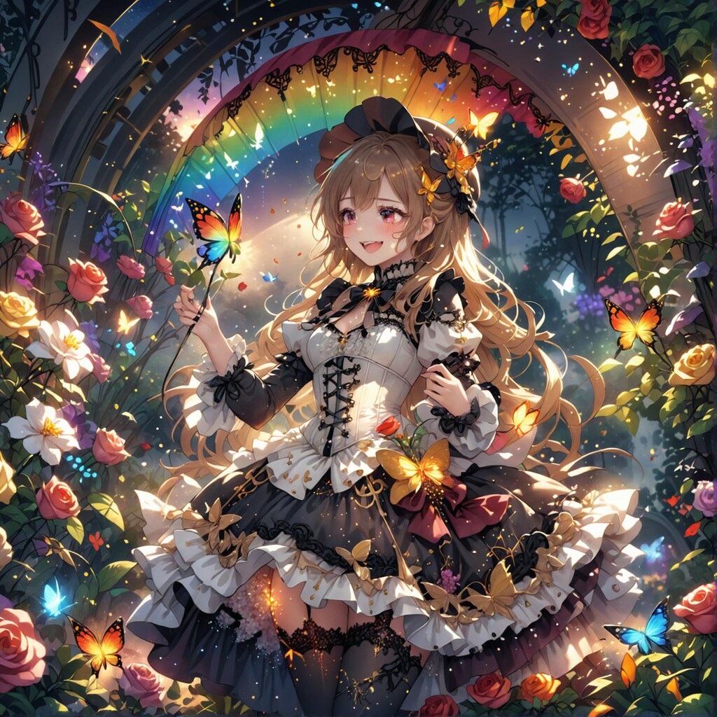 いろんな表情のゴスロリ娘