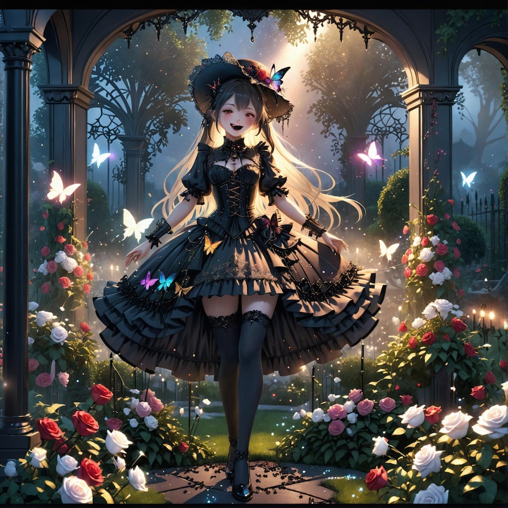 いろんな表情のゴスロリ娘