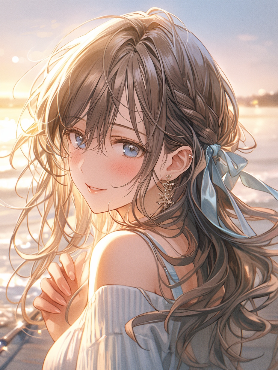 海辺の女の子 Girl on the beach | の人気AIイラスト・グラビア