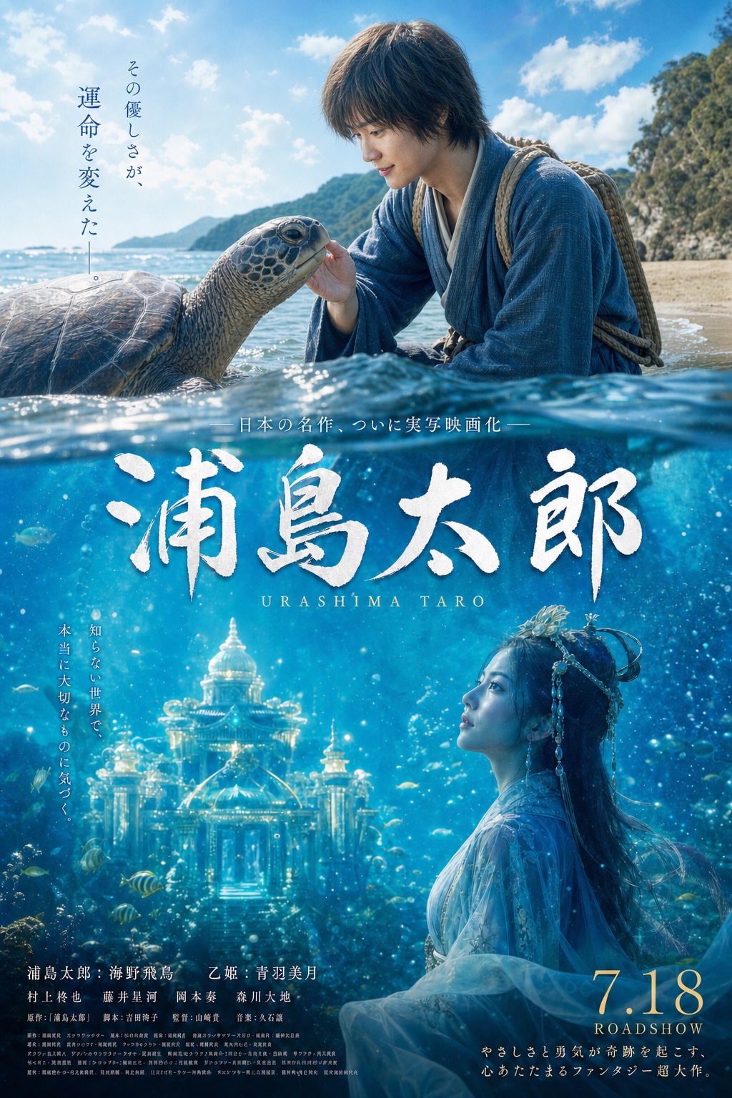むかしむかし、丹後の国水の江の浦に