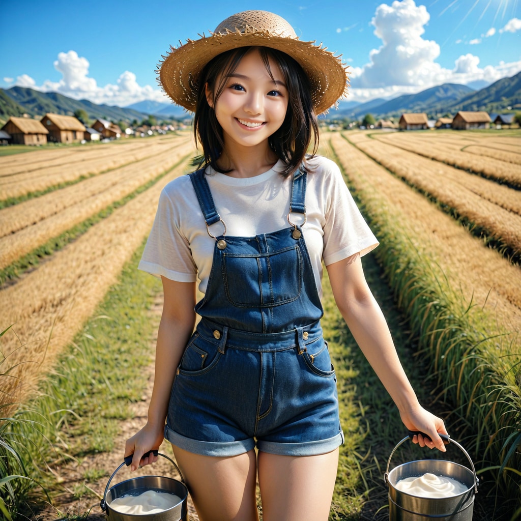 今日は牧場でお仕事です