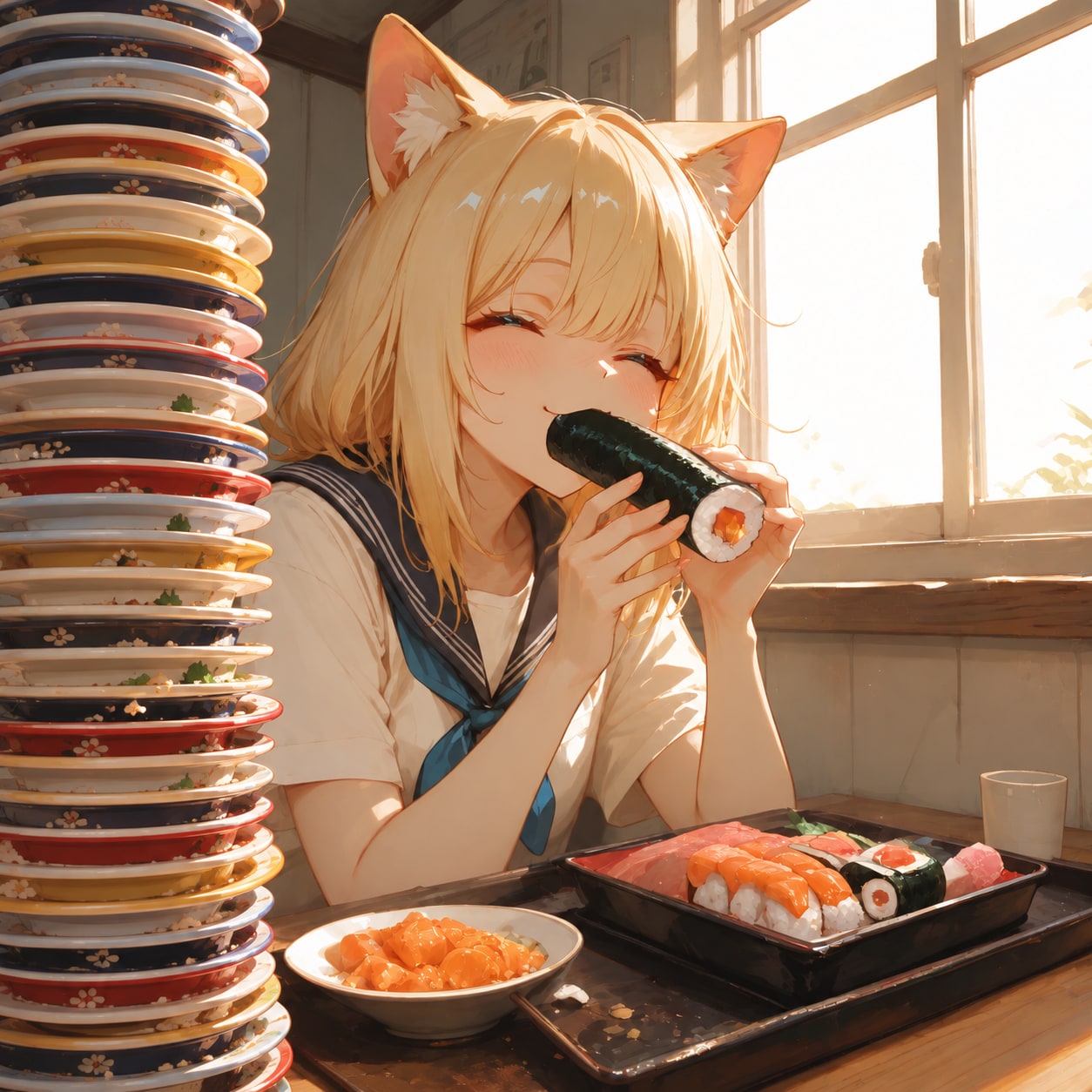 猫娘　塔を建てる | の人気AIイラスト・グラビア