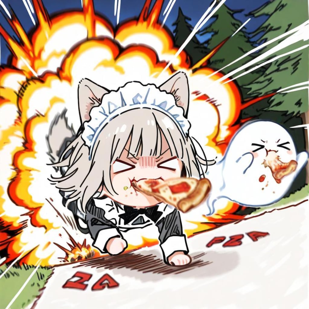 お ピ ッ ツ ァ メ イ ド ウ ル フ 🍕🐺💥💥💥