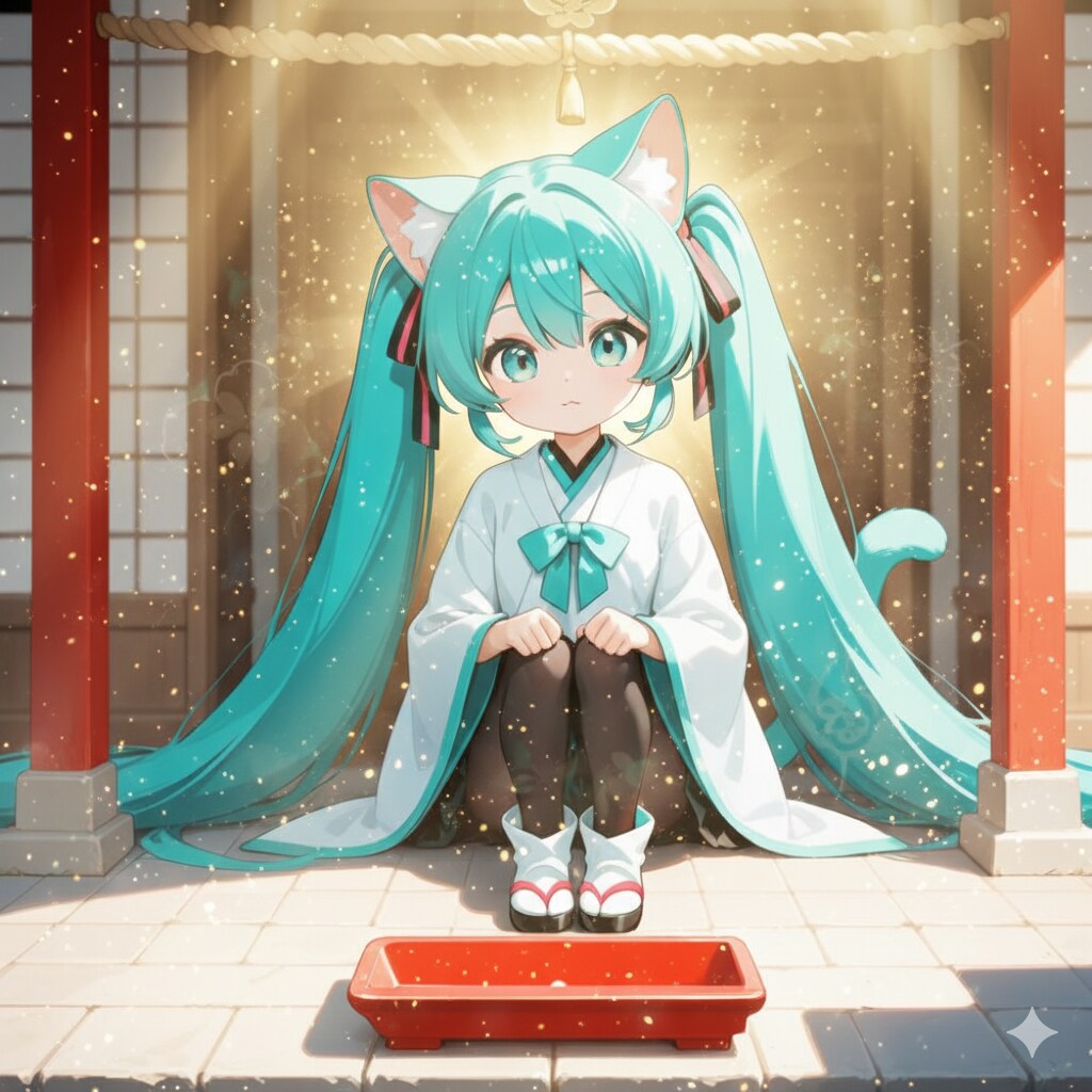 初音大明神 お賽銭入れてぇ