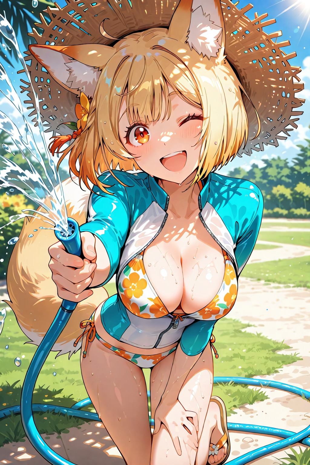 えい、水やり！