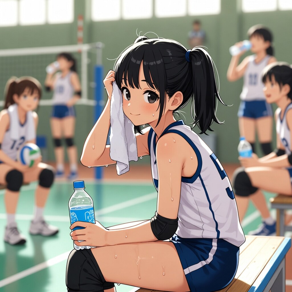 バレー部女子（休憩中）