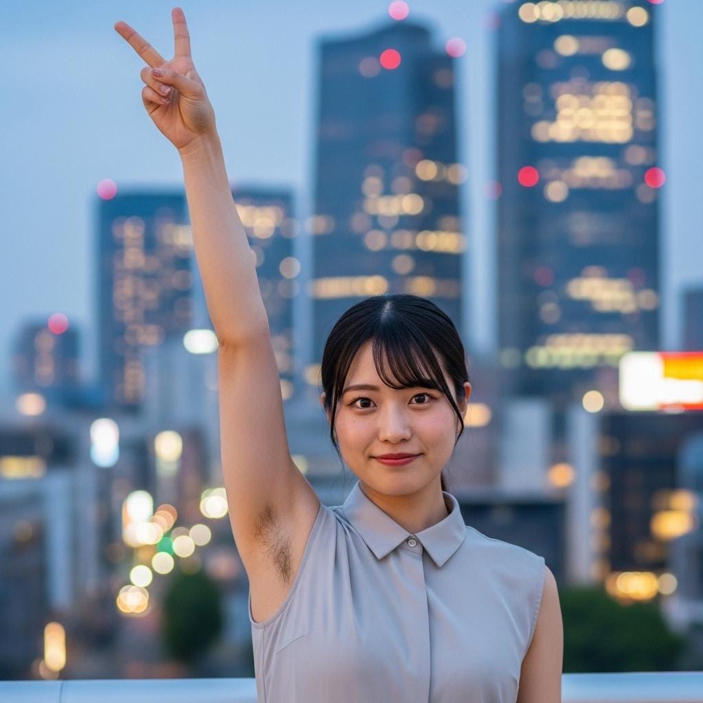 都会の腋毛