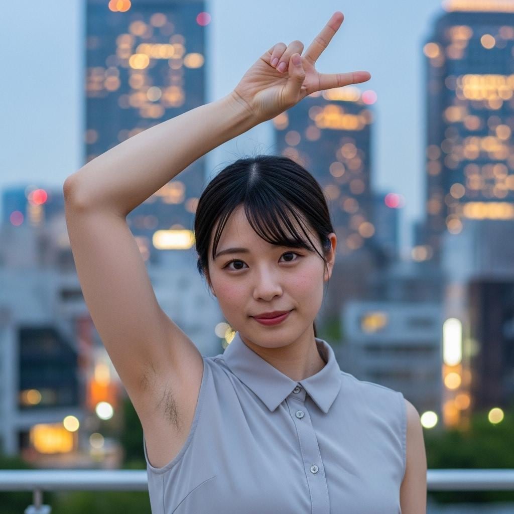 都会の腋毛
