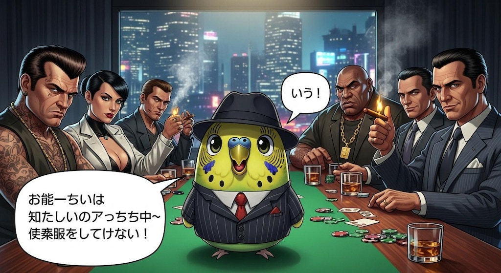 今日は喋るインコさんに喋ってもらった(GTA+なにか25)